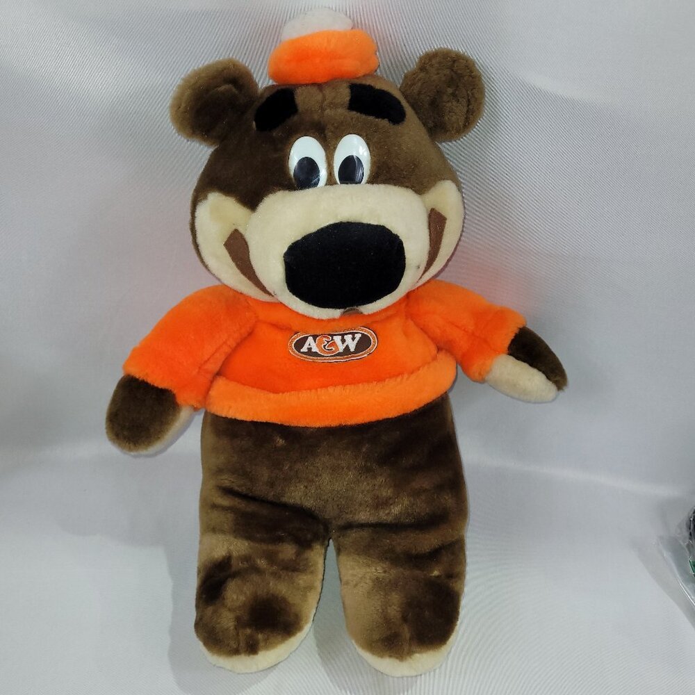 A&W Root Bear Vintage 16" Plush Stuffed Toy Restaurant Fast Food Mascot